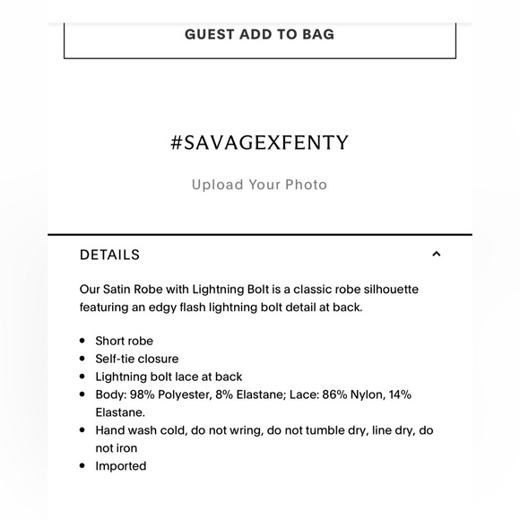 NWT Savage X Fenty Lavender Purple Satin Robe with Lace Lightening Bolt 2x/3x - Picture 9 of 11